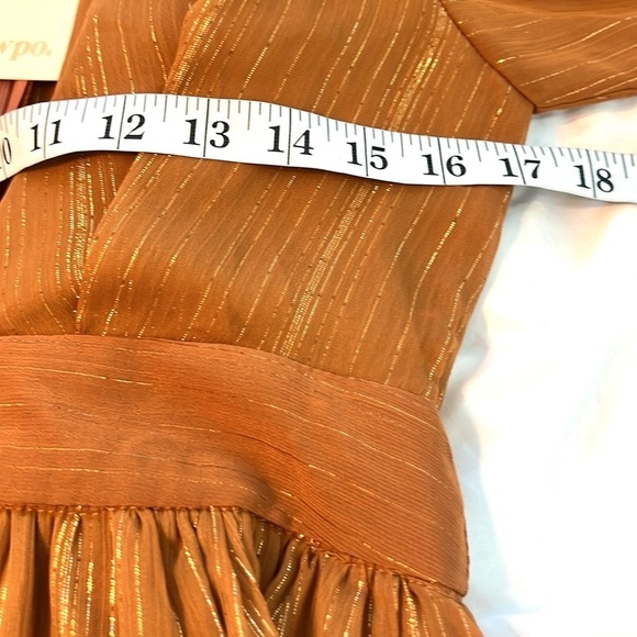 NWT,SHOWPO.,DANGEROUS WOMAN MAXI DRESS - PLUNGE THIGH SPLIT DRESS IN RUST,SIZE 6 - Picture 14 of 16